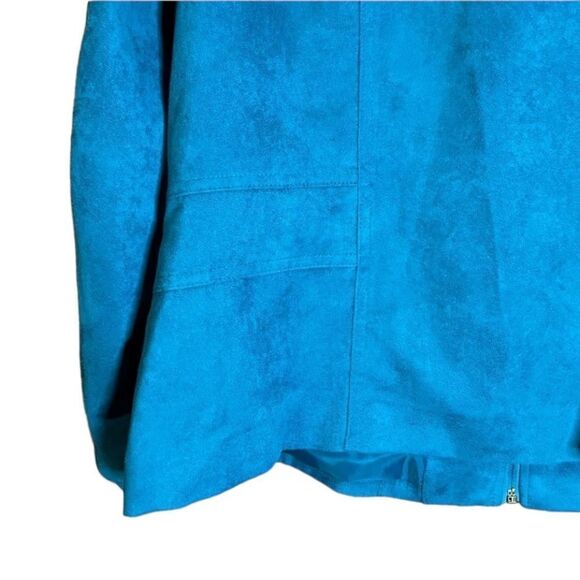 Allison Daley zip up blue blazer coat. Size 16P - Picture 7 of 10